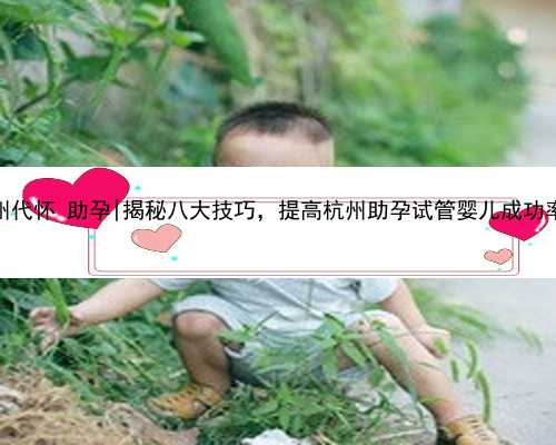 杭州代怀 助孕|揭秘八大技巧，提高杭州助孕试管婴儿成功率！